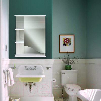 Шкаф с зеркалом для ванной Doratiz Камилла 60 R / 2711.037