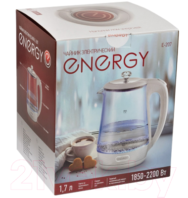 Электрочайник Energy E-207 / 164160 (белый)