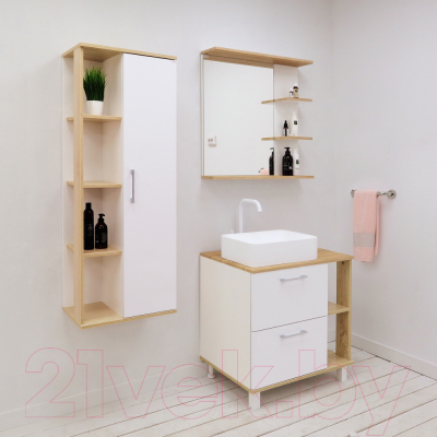 Шкаф-полупенал для ванной Doratiz Гавайи 50 R / 2712.302