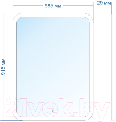 Зеркало Doratiz Ева 68.5x91.5 / 2711.933