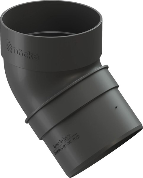 Колено трубы водосточной Docke Dacha 80мм 45 градусов - фото