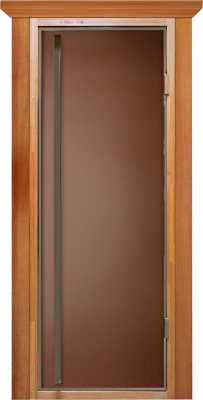 Стеклянная дверь для бани/сауны Doorwood Flash Royal 80x200 / DW03409 (бронза матовый) - фото