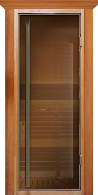 Стеклянная дверь для бани/сауны Doorwood Flash Royal 70x190 / DW03378 (бронза) - фото