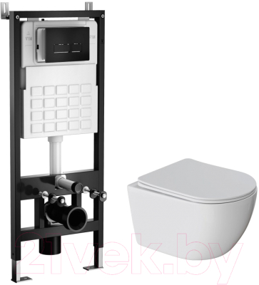 Унитаз подвесной с инсталляцией Wave Round / 554295 - фото