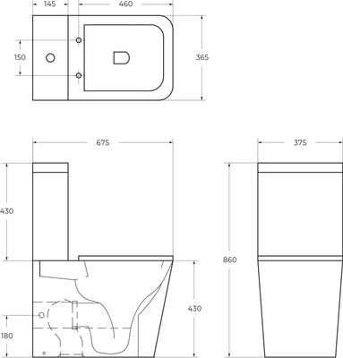Унитаз напольный BelBagno BB02093CPR/SC