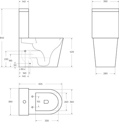 Чаша унитаза напольного BelBagno BB2149CPR/SC