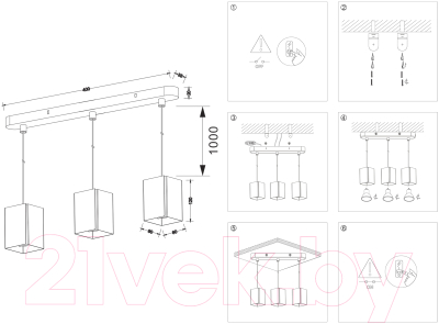 Люстра Ambrella Techno Spot TN5141/3 BK