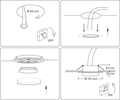 Точечный светильник Ambrella TN5225 WH