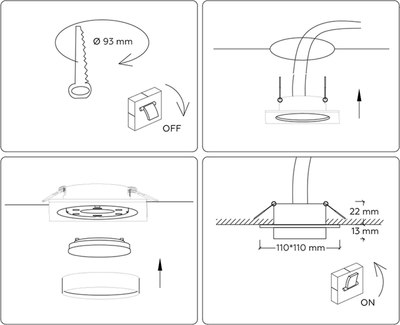 Точечный светильник Ambrella TN5231 BK