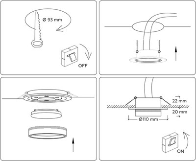 Точечный светильник Ambrella TN5241 BK