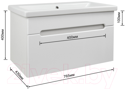 Тумба под умывальник Doratiz Магнолия 80 / 9912.655