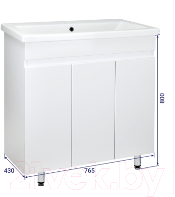 Тумба под умывальник Doratiz Аква / 80 9911.196