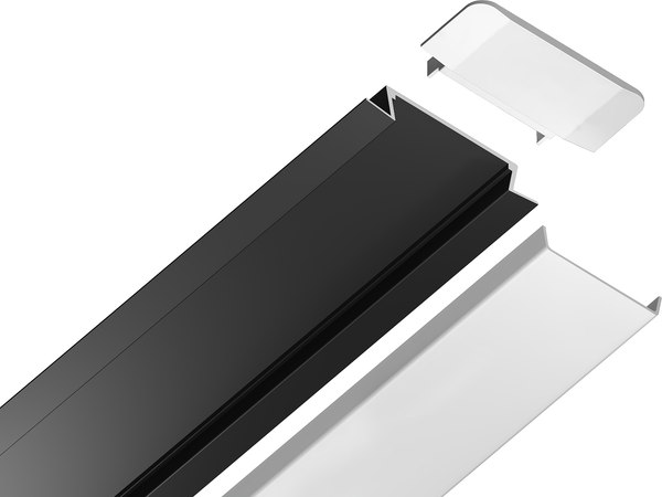 Профиль для светодиодной ленты Ambrella GP1100BK