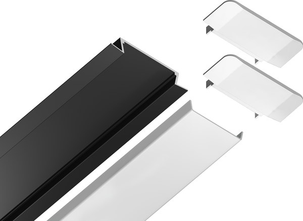 Профиль для светодиодной ленты Ambrella GP1100BK