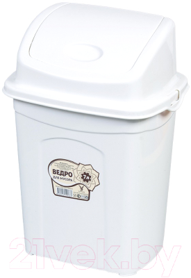 Мусорное ведро Ар-Пласт С подвижной крышкой / 02031 - фото
