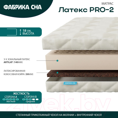 Матрас Фабрика сна Латекс Pro-2 100x200