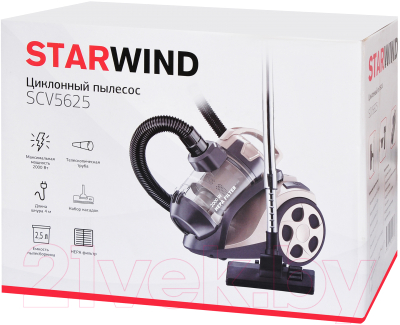 Пылесос StarWind SCV5625 (золотистый/черный)