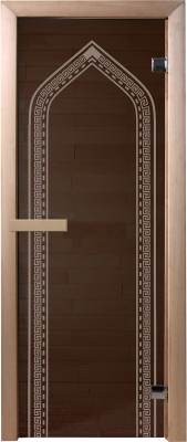 Стеклянная дверь для бани/сауны Doorwood Арка 70x190 / DW03641 - фото