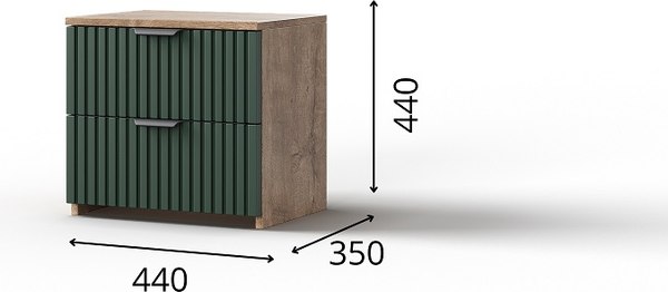 Прикроватная тумба Мебель-КМК 2Я Герта КМК 0979.20