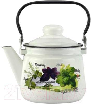 Чайник Эмаль Базилик 01-2708/4 - фото