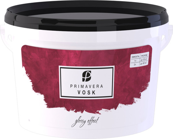 Защитно-декоративный состав Primavera Vosk для венецианской штукатурки полупрозрачный - фото