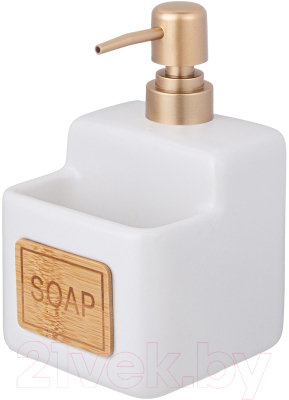 Дозатор моющего средства с подставкой для губки Lefard 755-255  - фото