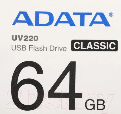 USB flash накопитель A-data UV220 64GB (AUV220-64G-RBKBL)
