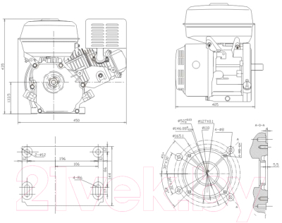 Двигатель бензиновый StaRK GX390 S 13лс / 3059