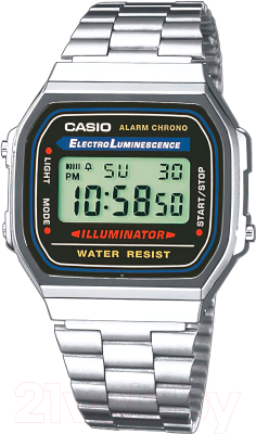 Часы наручные мужские Casio A-168WA-1A2 - фото