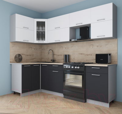 Кухонный гарнитур Интерлиния Мила Gloss 50-12x26