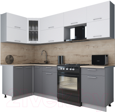 Кухонный гарнитур Интерлиния Мила Gloss 50-12x26 - фото