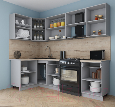 Кухонный гарнитур Интерлиния Мила Gloss 50-12x26