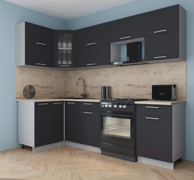 Кухонный гарнитур Интерлиния Мила Gloss 50-12x26