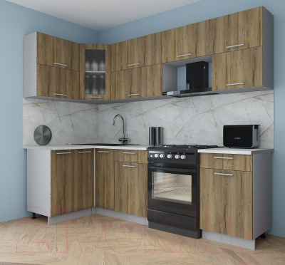 Кухонный гарнитур Интерлиния Мила Gloss 50-12x26