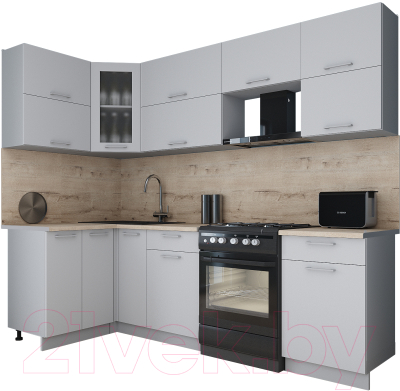 Кухонный гарнитур Интерлиния Мила Gloss 50-12x26 - фото