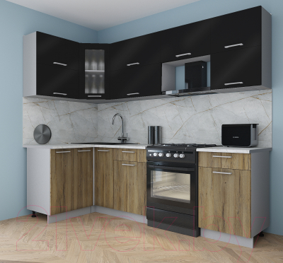 Кухонный гарнитур Интерлиния Мила Gloss 50-12x26