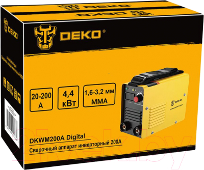 Инвертор сварочный Deko DKWM200A Digital / 083-3000