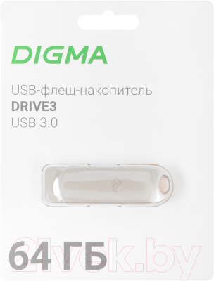USB flash накопитель Digma 64Gb Drive3 / DGFUM064A30SR