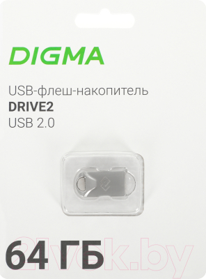 USB flash накопитель Digma 64Gb Drive2 / DGFUM064A20SR