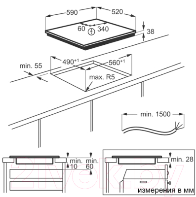 Электрическая варочная панель Electrolux EHF6232FOK