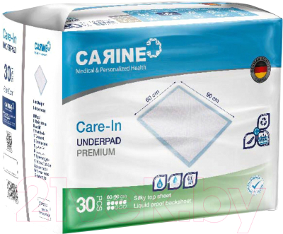 Набор пеленок одноразовых впитывающих Encarine Premium 60x90 - фото