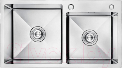 Мойка кухонная AKS Прямоугольная 78x43 правая - фото