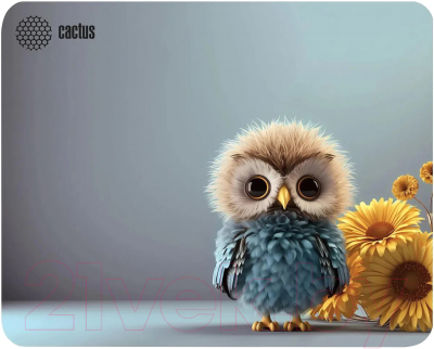 Коврик для мыши Cactus Owl gray CS-MP-D12M - фото