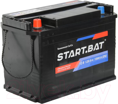 Автомобильный аккумулятор СтартБат 6СТ-120 VL рус / 600121024 - фото
