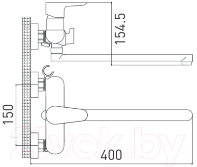 Смеситель Gross Aqua Space 7515288CW-35L(F)