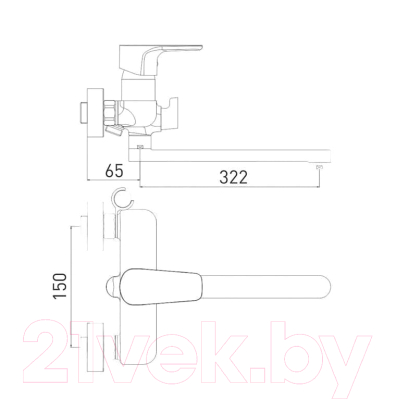 Смеситель Gross Aqua Evo 7121297C-35L(F)