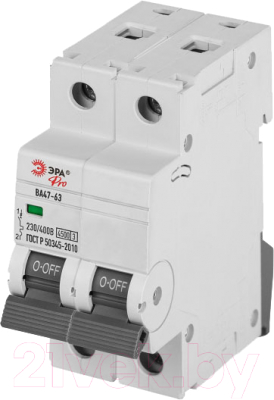 Выключатель автоматический ЭРА Pro VA63-2P32B4.5 ВА47-63 2P 32А / Б0059382 - фото