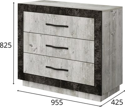 Комод Мебель-КМК 3Я Эстель 0738.10-02