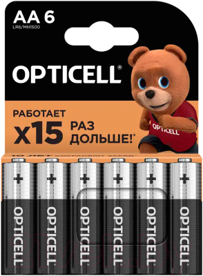 Комплект батареек Opticell Basic AA - фото