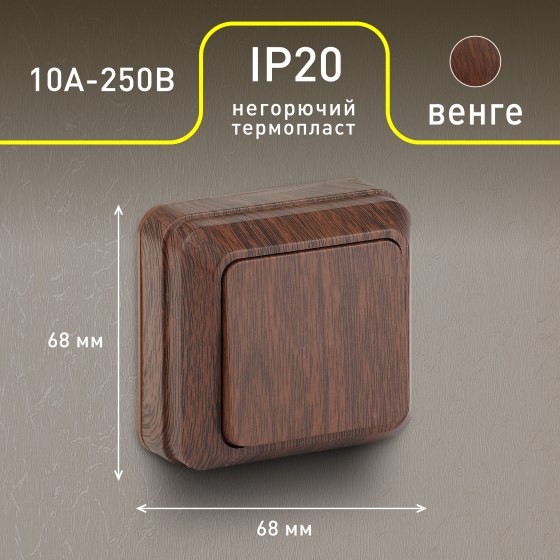 Выключатель INTRO Quadro 2-101-10 / Б0053737